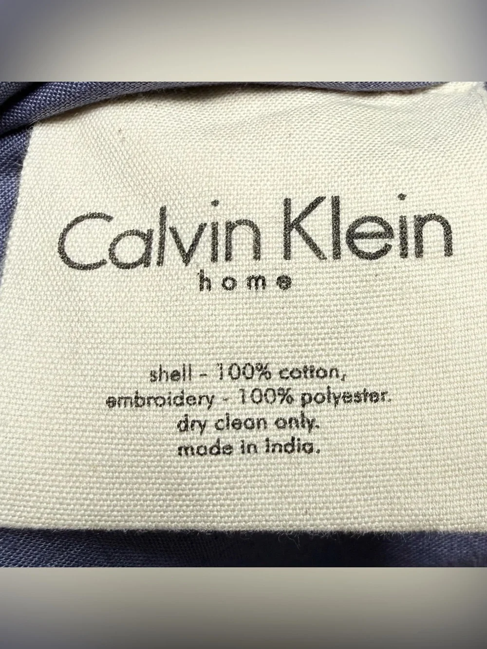 2 Calvin Klein Home label pillows in dusty periwinkle approx 10”x16” - vintage!